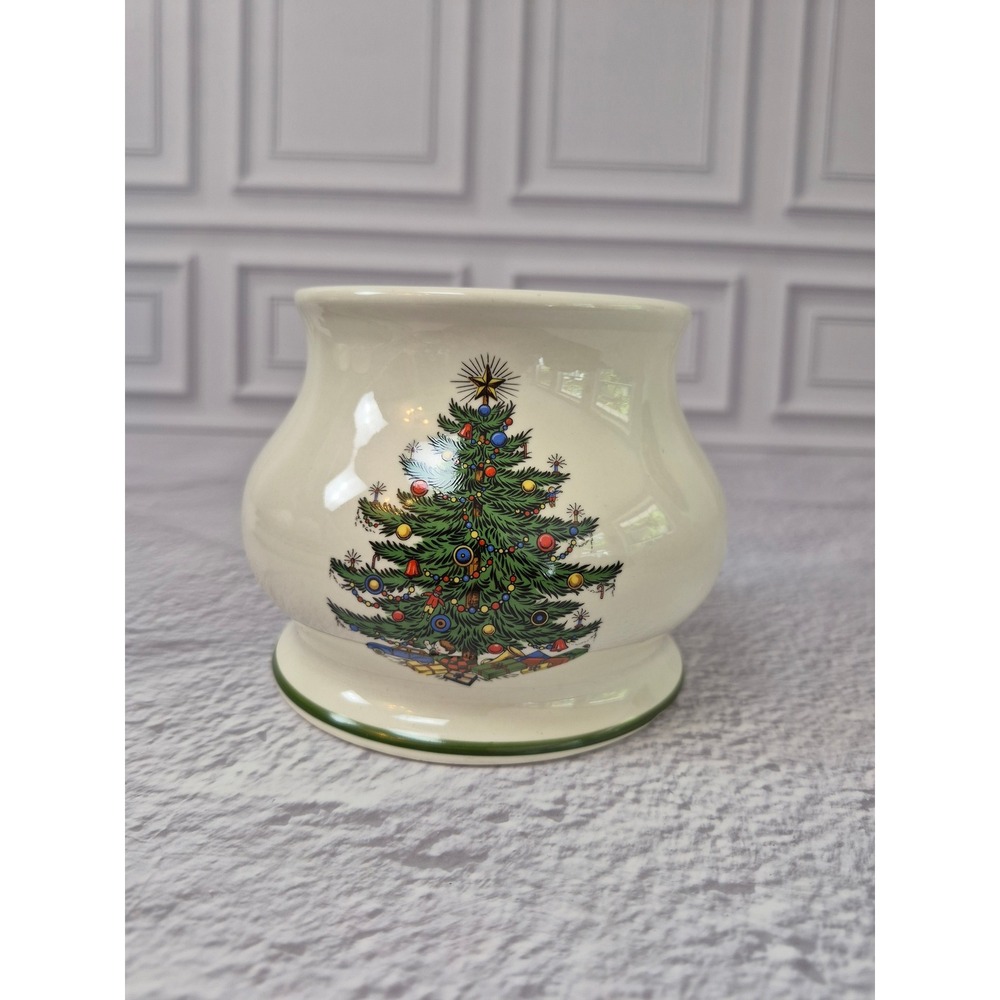 Cuthbertson Candle Holder Original Christmas Tree Ceramic Made in England Ivory